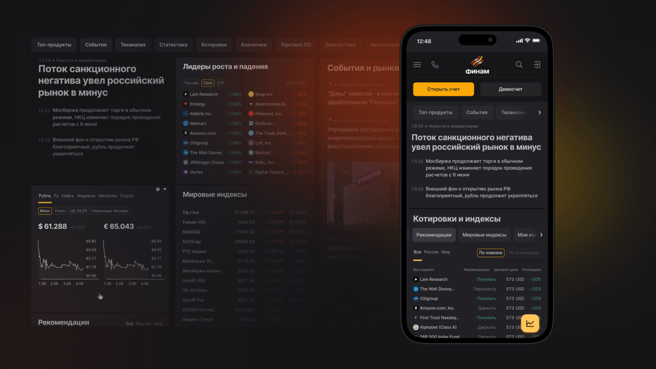 Создали дизайн-систему для инвестиционного холдинга «Финам»