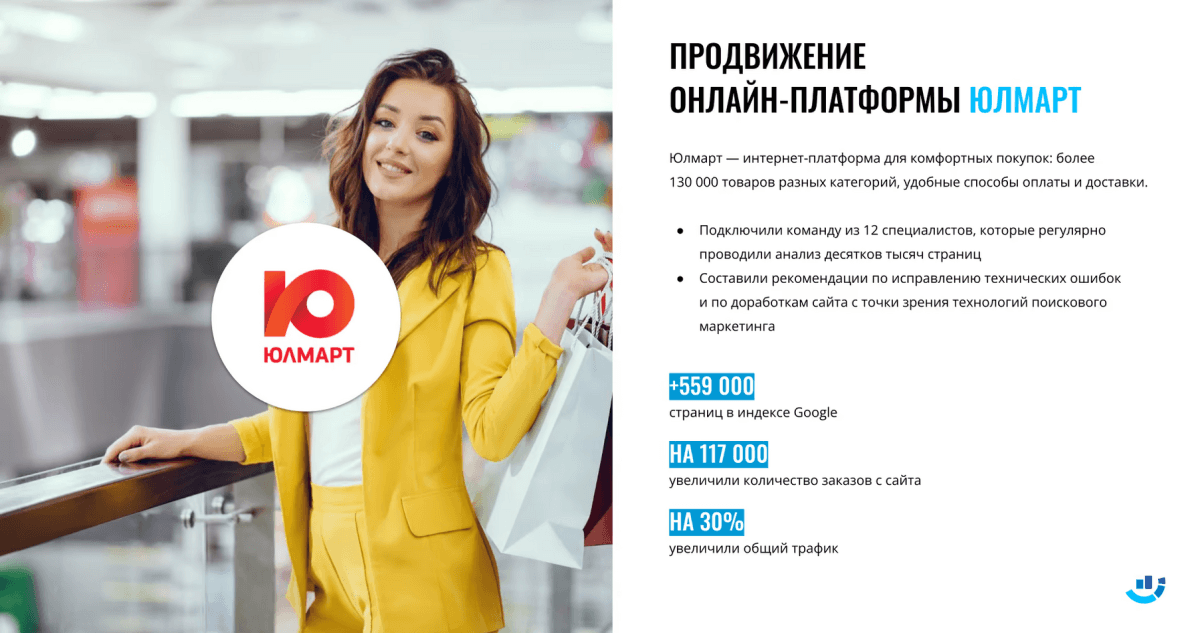 [Кейс] Ecommerce маркетплейс. Продвижение интернет-магазина «Юлмарт»