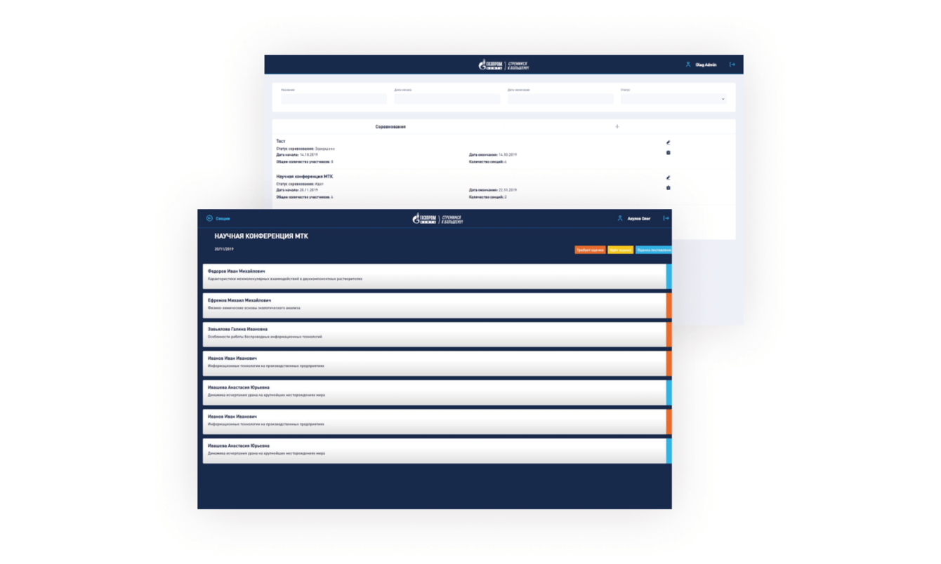 Система оценки научных конференций и бизнес-мероприятий
