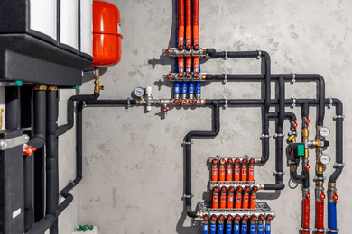 Продвижение работ по монтажу теплого водяного пола и систем отопления