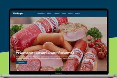Разработка корпоративного сайта для компании ИНТЕГРА