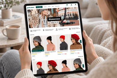 goch.store: дизайн интернет-магазина головных уборов с акцентом на выбор