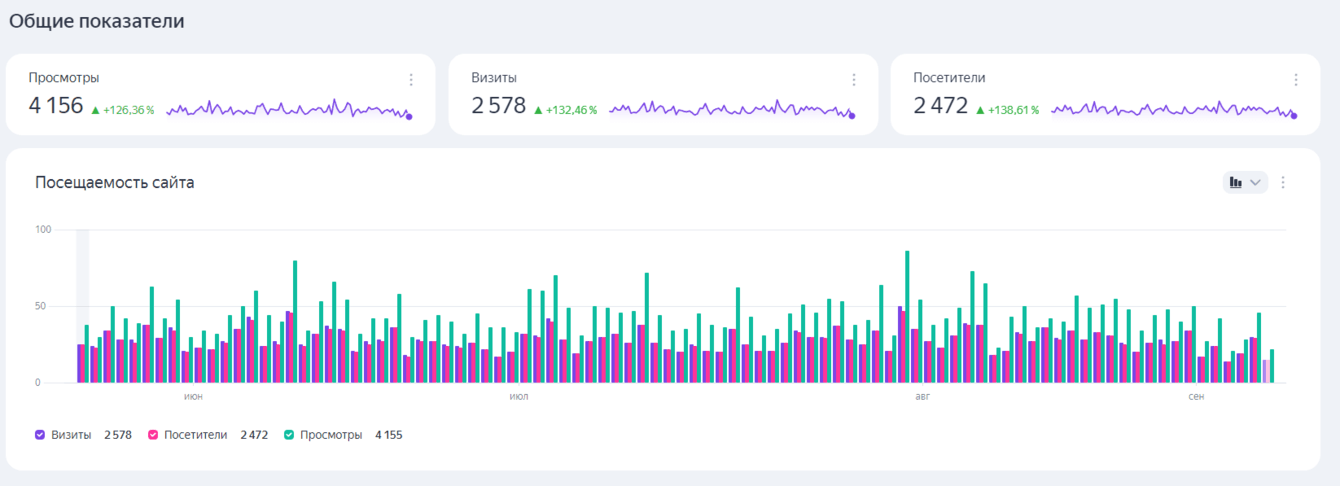 2000 посетителей с сео за пол года и больше 150 заказов