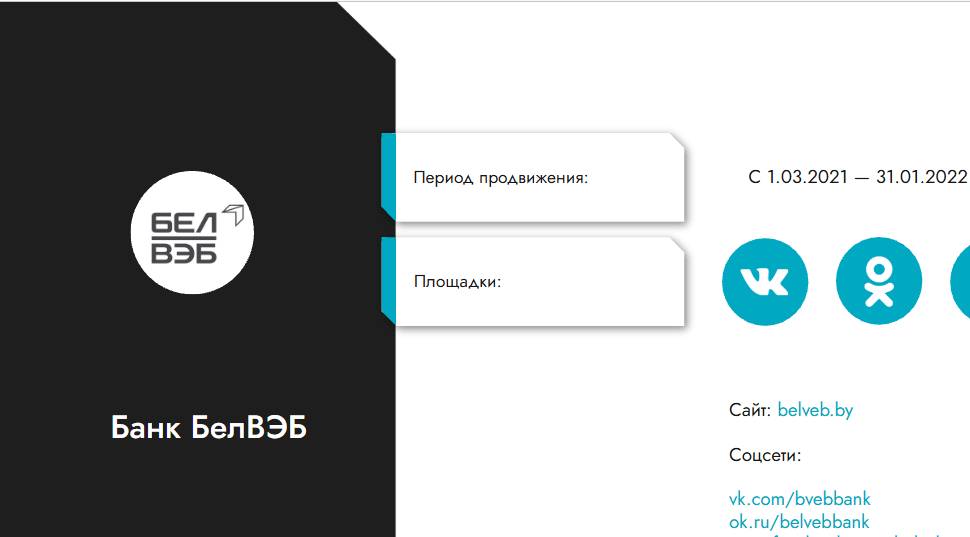 Активизация соц.сетей для банка