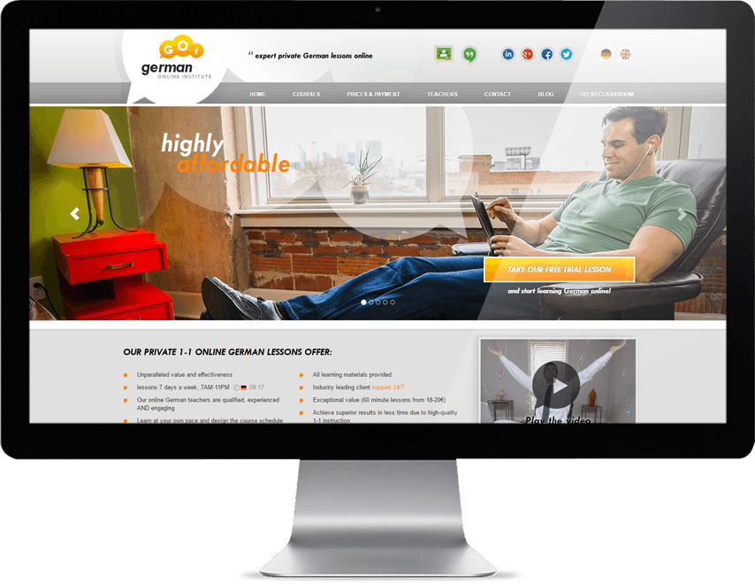 Разработка фирменного стиля для онлайн-школы немецкого языка German Online Institute