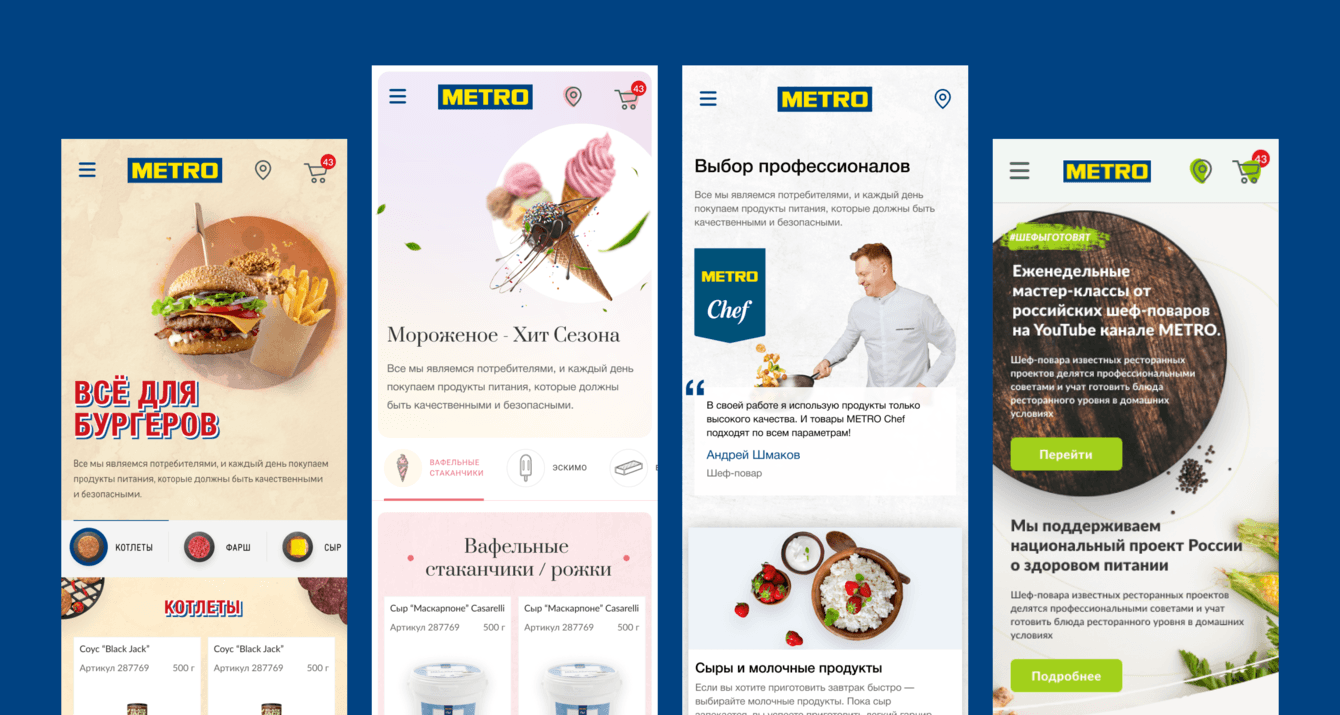 Интернет-магазины для собственных брендов METRO