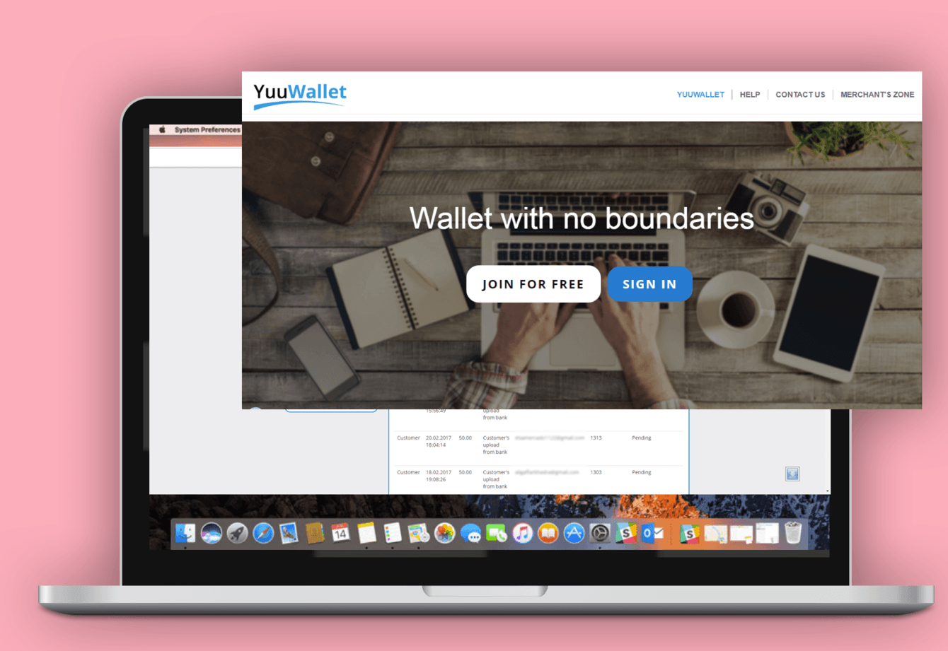 Портал электронного кошелька YuuWallet (Сингапур)