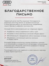 Комплекстное продвижение сайта: AUDI RUS