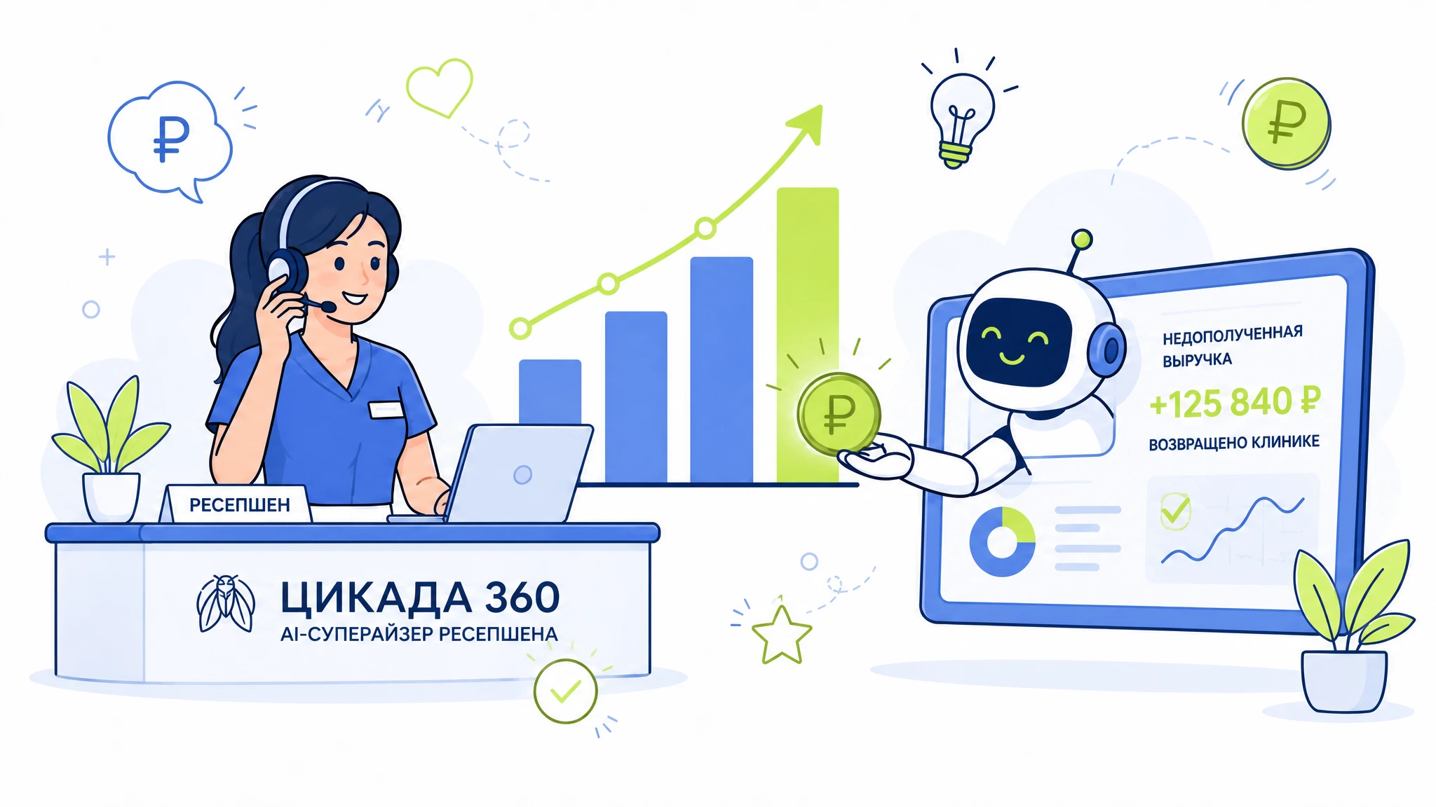 Кейс ЦИКАДА 360: AI слушает ресепшен клиники и считает потери в рублях — 71 600 ₽ за одну смену