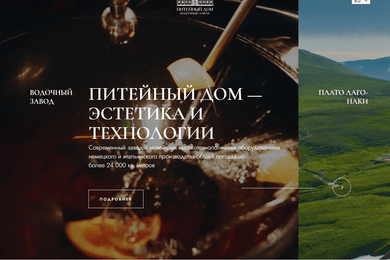 Разработка сайта для водочного завода 