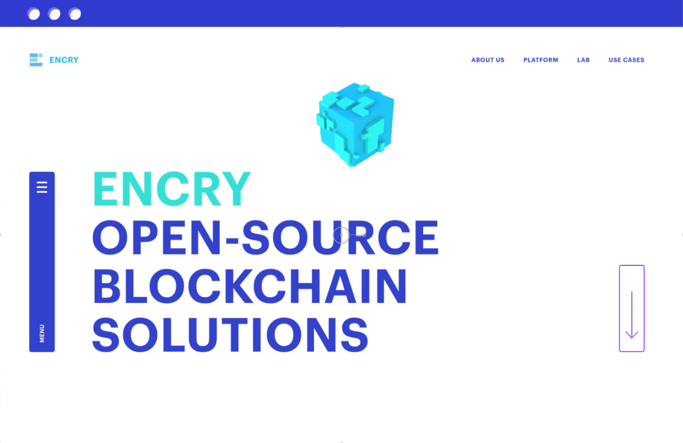 Разработка корпоративного сайта для Encry