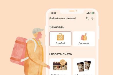 Мобильное приложение сети кофеен 