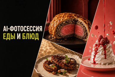 AI-фотосессия блюд для меню, рекламы и доставки