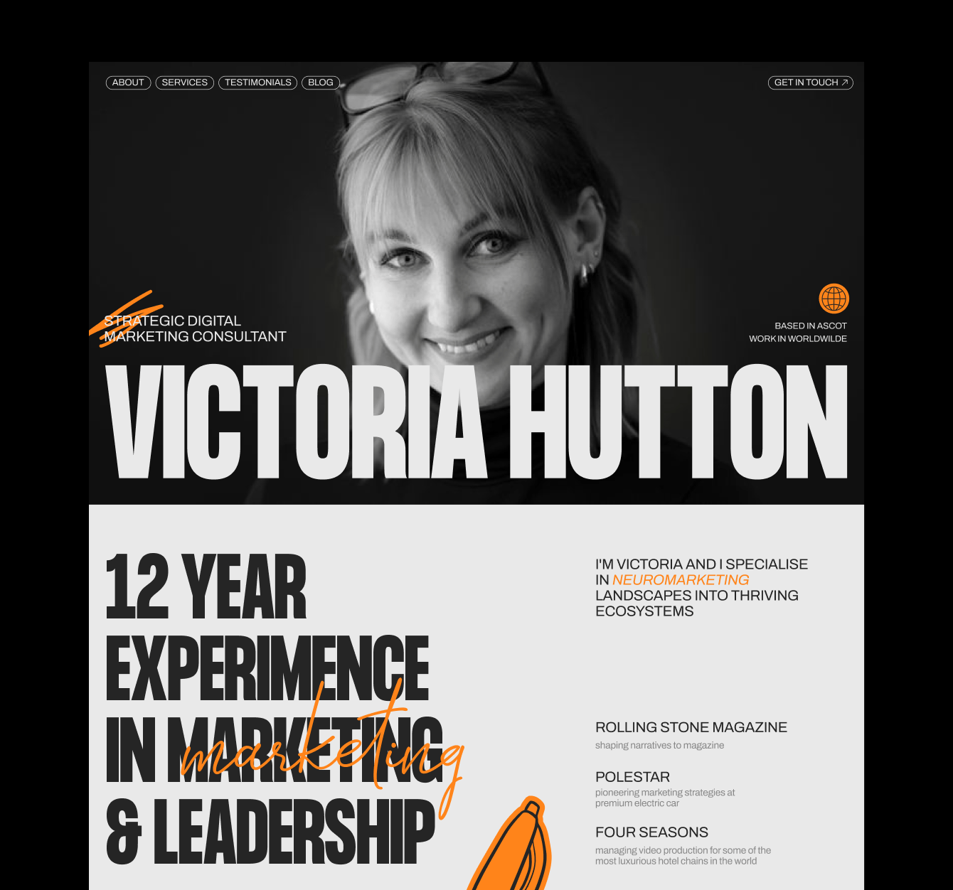 Лендинг на Тильда  для эксперта который попал в AWWWARDS