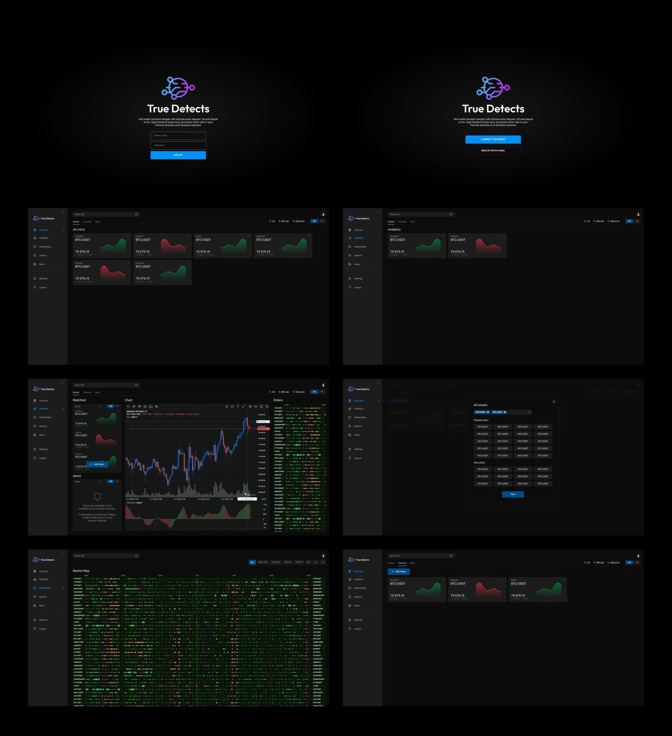 True Detects — фронтенд платформы торговой аналитики