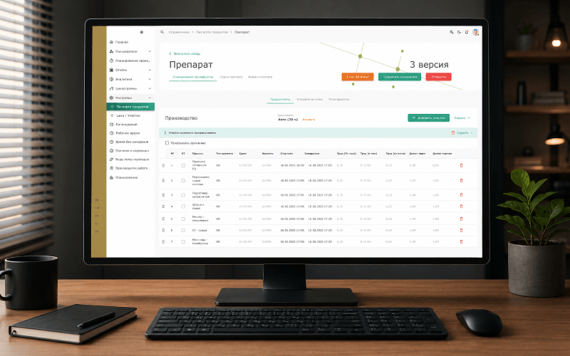 Разработка системы производственного планирования и анализа узких мест для фармацевтической компании