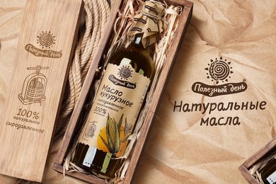 Дизайн этикетки растительных масел 