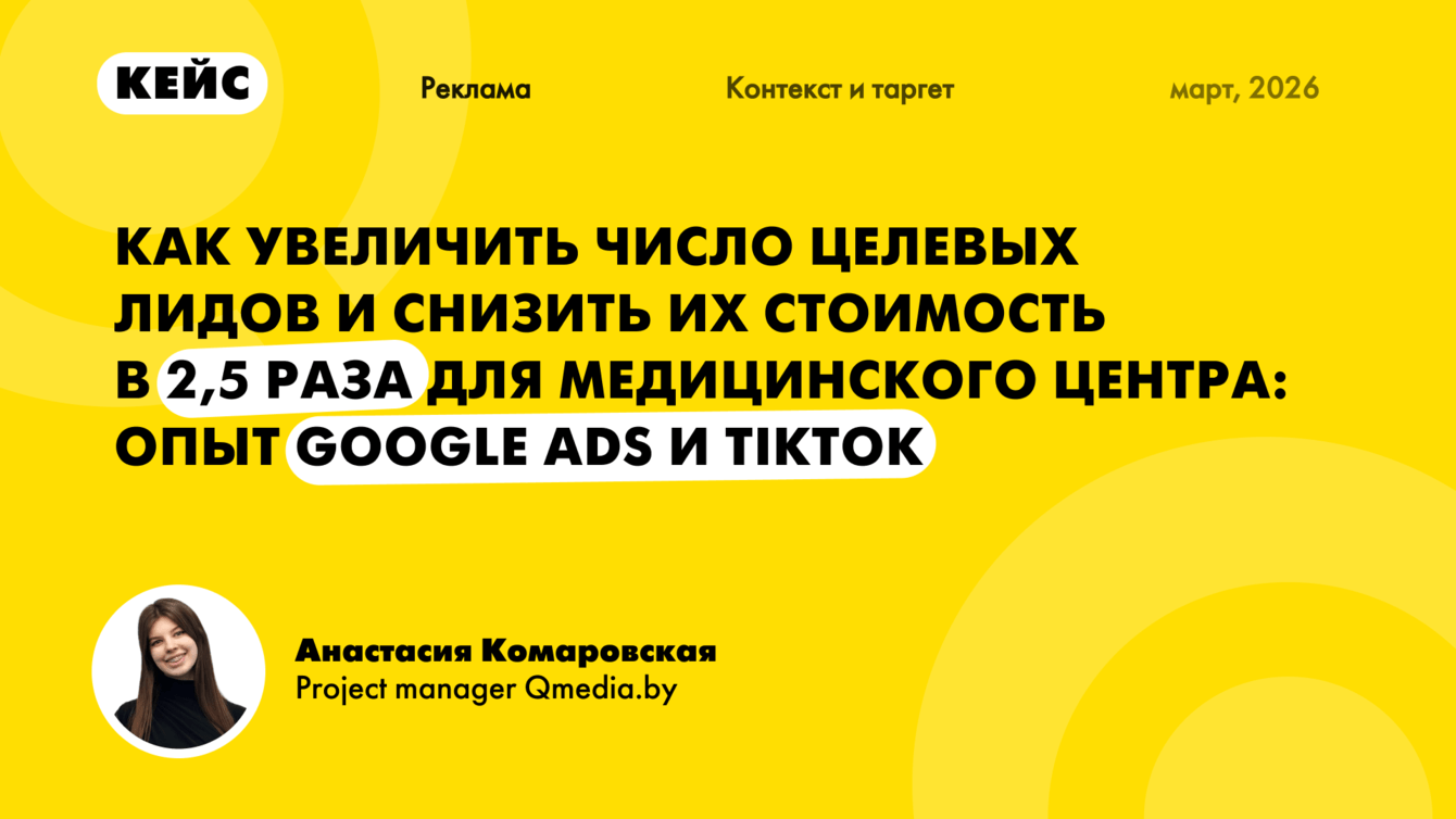 Кейс медцентра: больше лидов, CPL ниже в 2,5 раза через Google Ads и TikTok.