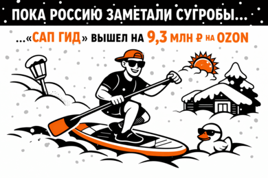 Пока Россию заметали сугробы, мы продавали сапборды на 9,3 млн ₽