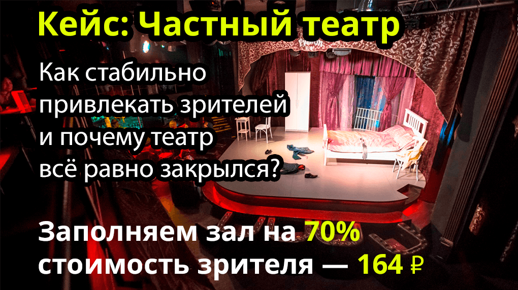 Частный театр в стриптиз-баре: 19 636 заявок за полгода при бюджете 353 448 ₽