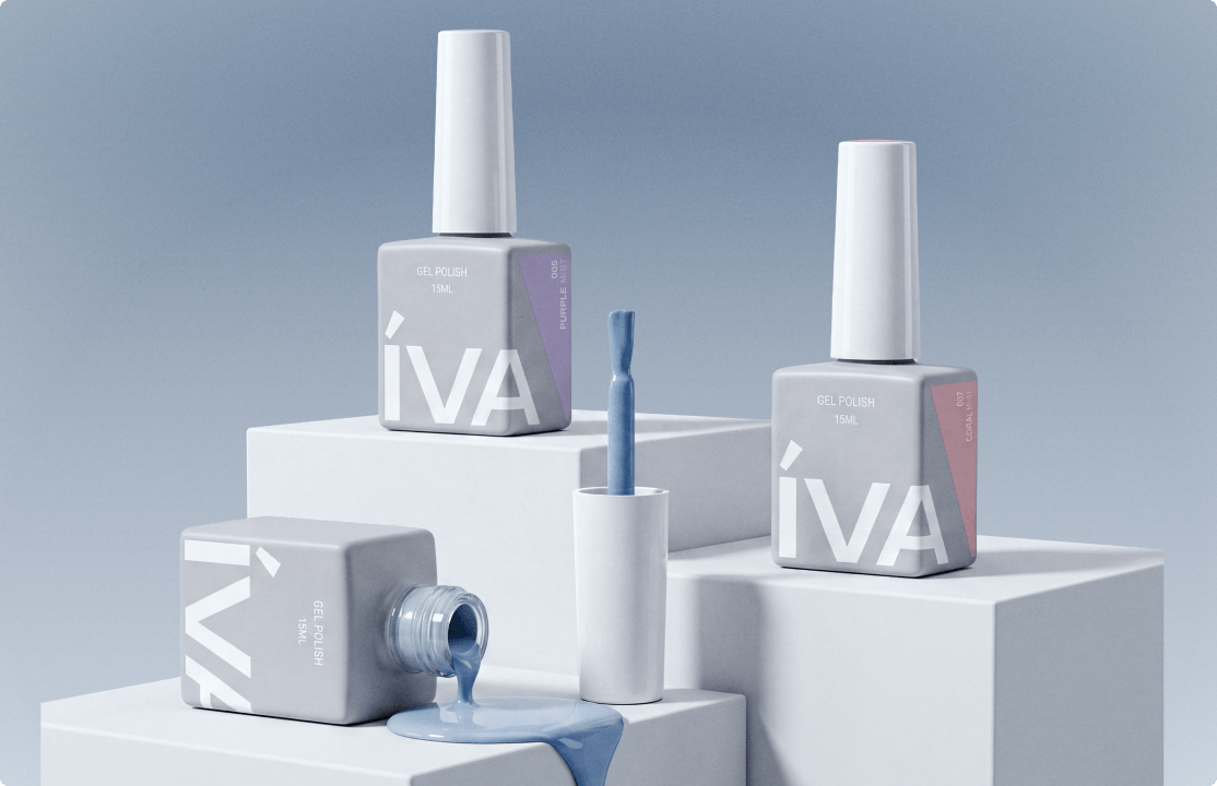 IVA nails: как мы разработали айдентику и упаковку для бренда профессиональной косметики