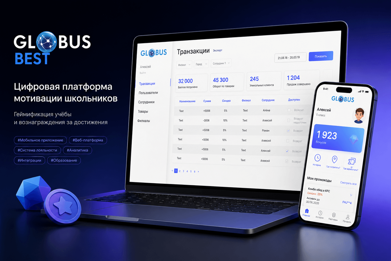 Globus Best — платформа мотивации школьников