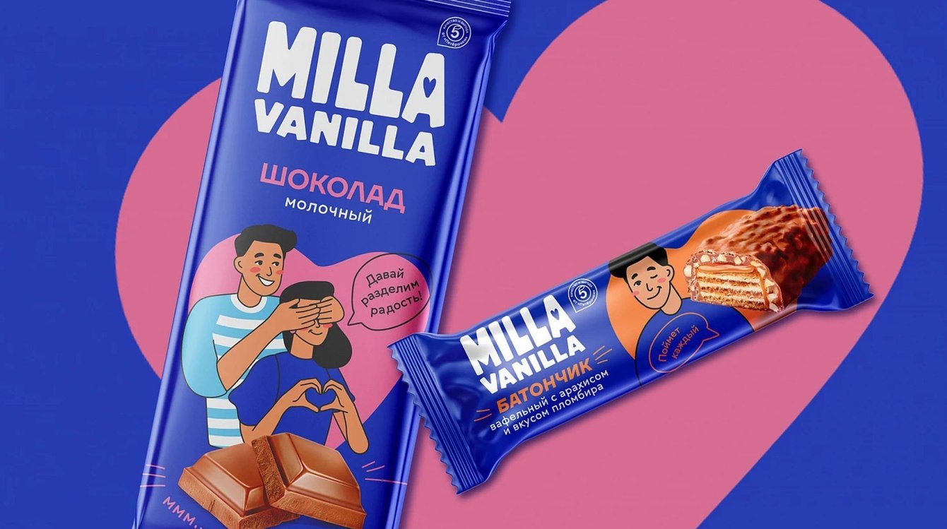 Milla Vanilla: дизайн шоколада и конфет СТМ Пятёрочки