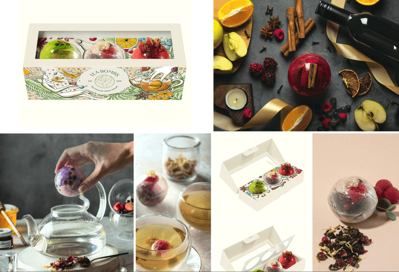 Проектирование упаковки для чайных сфер «Tea Bombs»