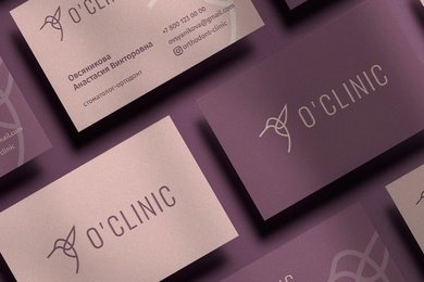 Логотип и фирменный стиль для ортодонтической клиники O'Clinic