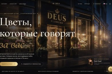 Премиум-бутик цветов: сайт, PWA и Telegram Mini App с ИИ-флористом на 4 языках