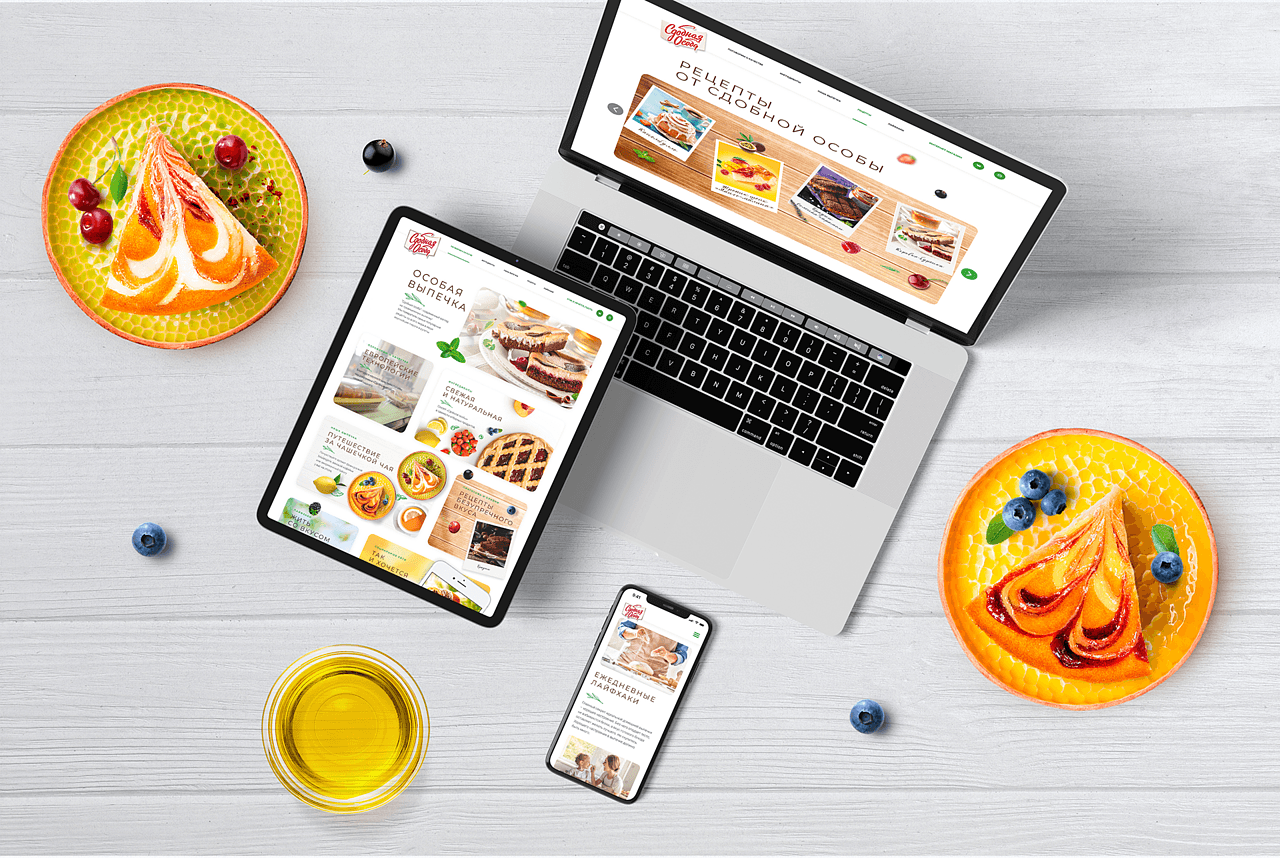 Сайт для линейки готовой выпечки длительного хранения Сдобная Особа