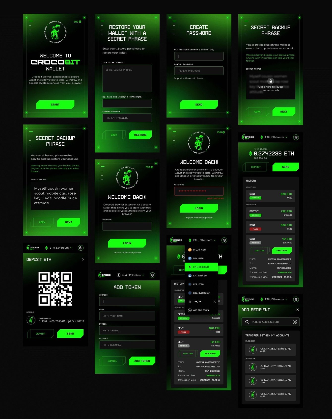 Crocobit Extansion — криптокошелек для браузера Chrome