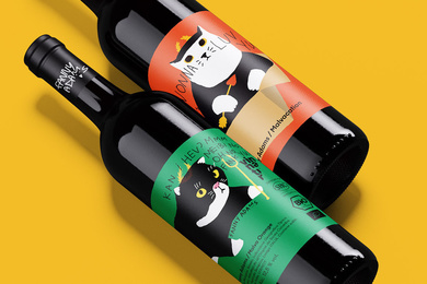 Дизайн этикеток линейки натуральных вин Fanny Adams