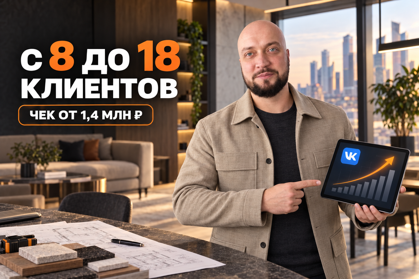 От 8 до 18 клиентов на ремонт квартир с чеком от 1,4 млн ₽: как усилили продажи через ВКонтакте
