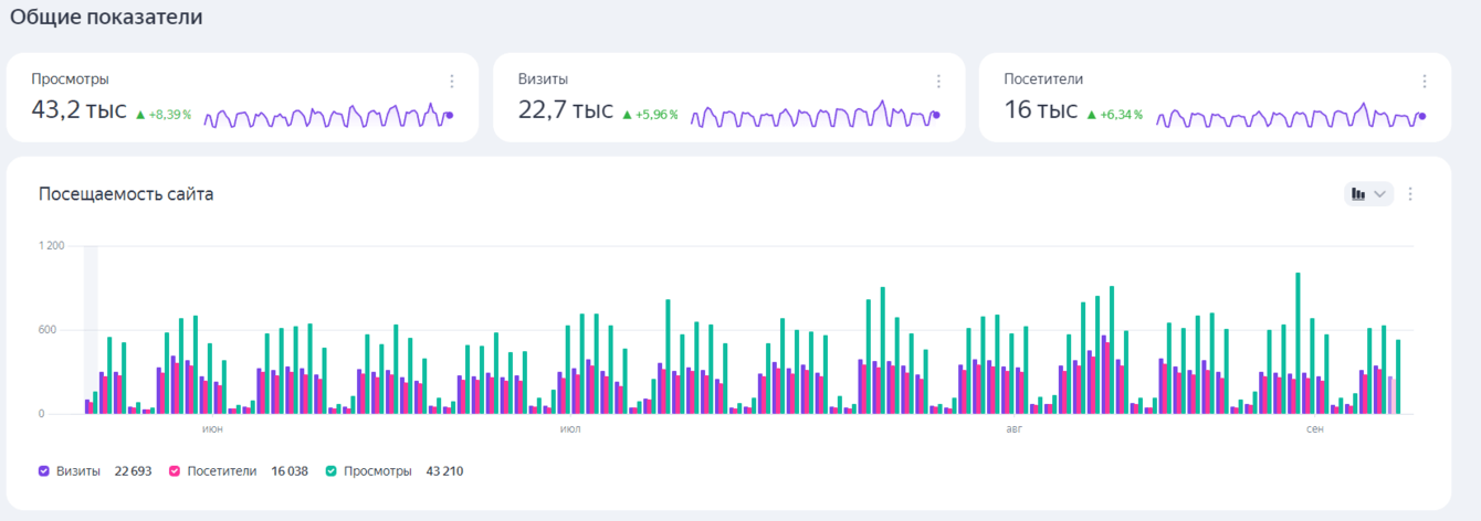 16 тысяч посетителей и почти 1500 заказов за 6 месяцев