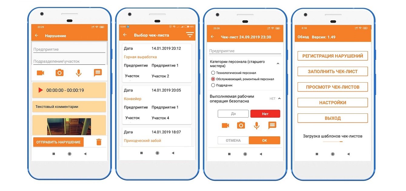 Заполнение чек-листов и фиксация нарушений