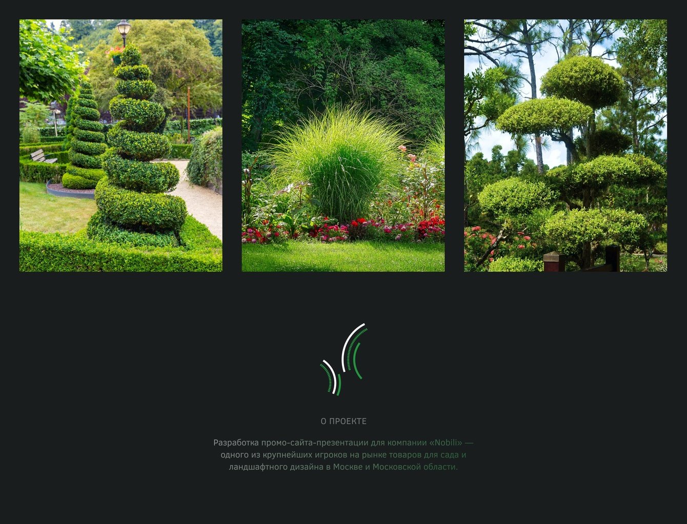 Промо-сайт для компании «Нобили»
