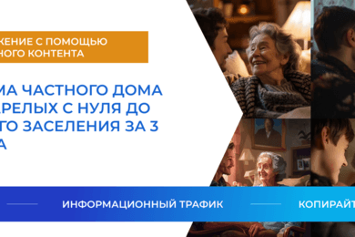 Реклама частного дома престарелых с нуля до полного заселения за 3 месяца