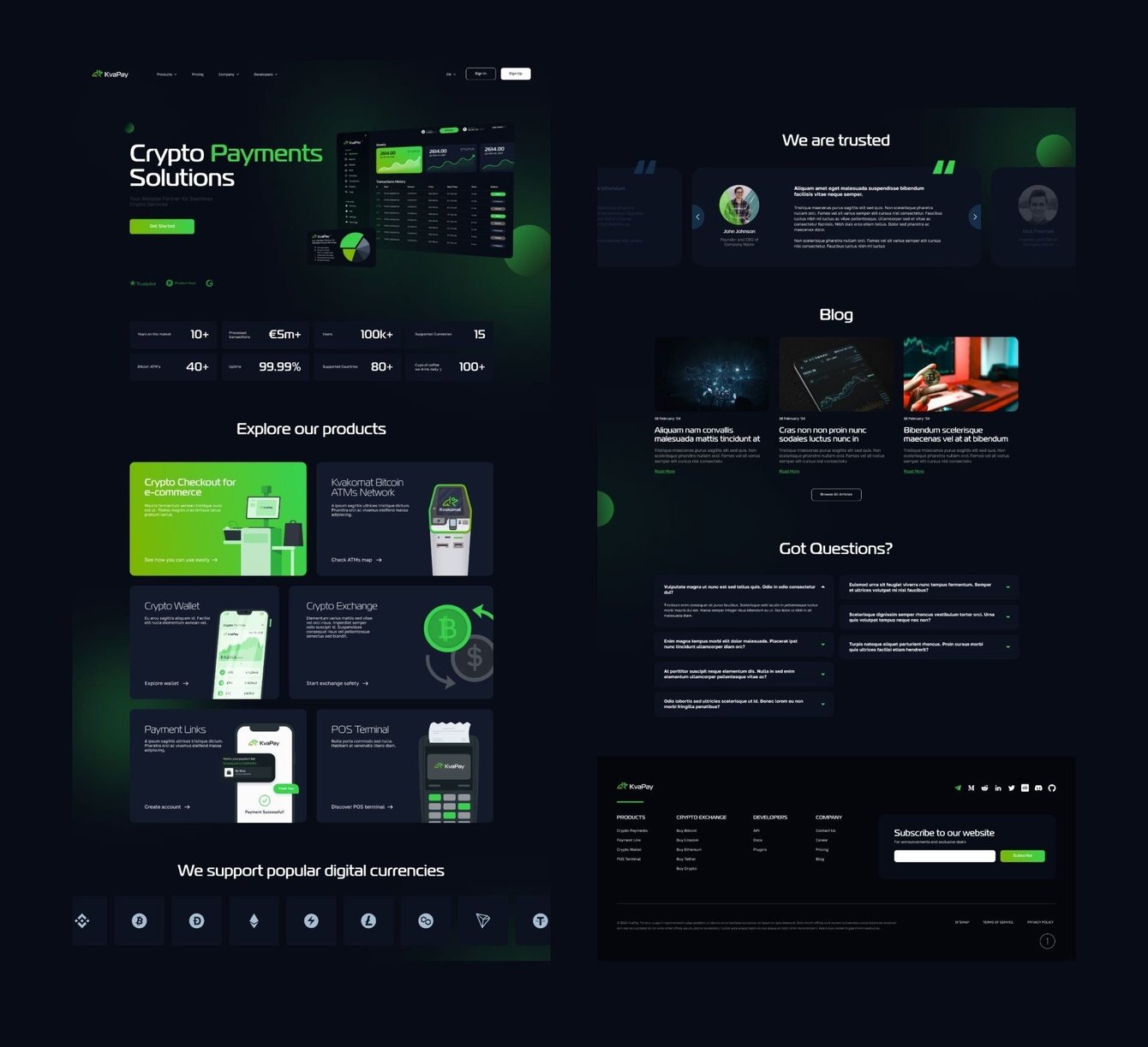 KvaPay — дизайн и фронтенд веб-платформы платежей