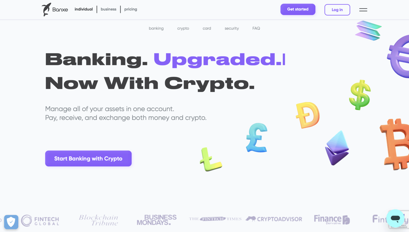 Создание сайта для Banxe