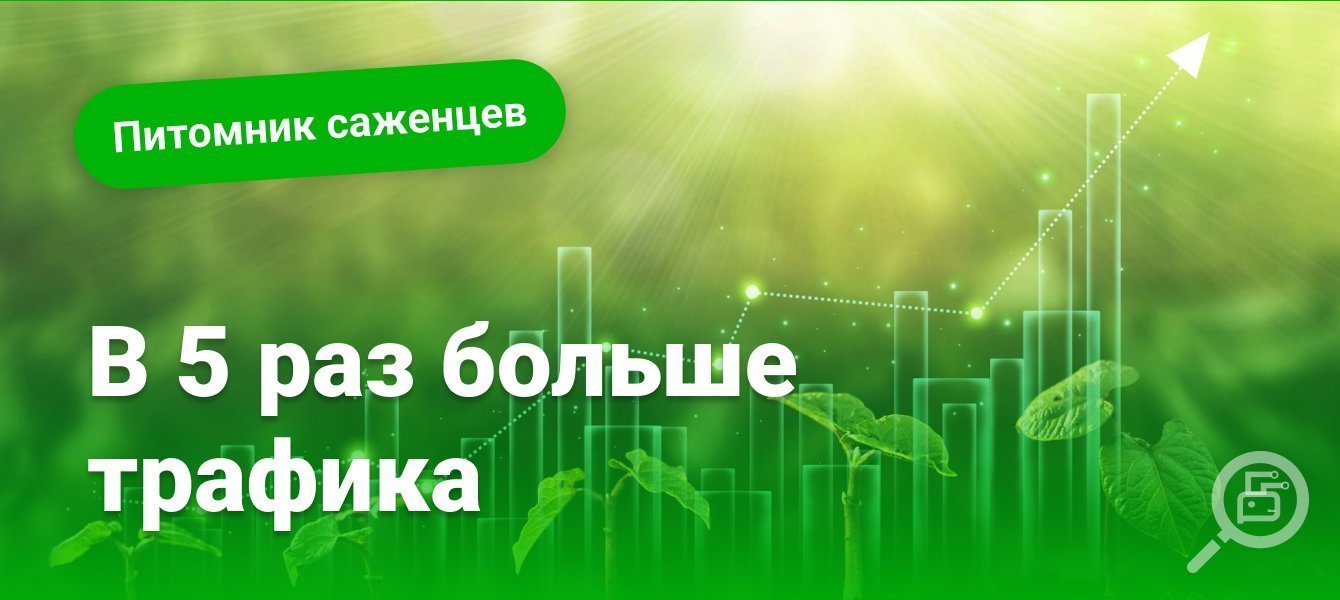 Увеличили трафик в 5 раз для сайта по продаже растений