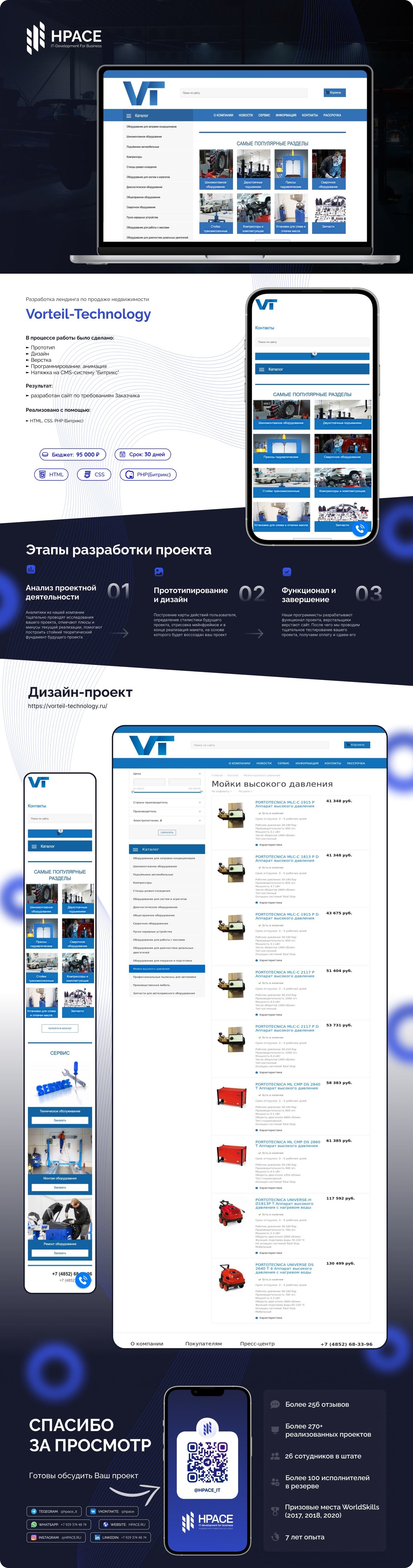 Интернет-магазин под ключ на 1С-битрикс "Поставщик оборудования Vorteil-Technology"