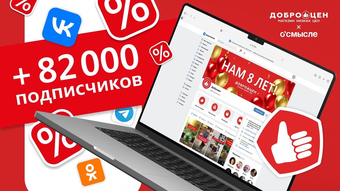 Доброцен: как мы перезапустили соцсети федерального дискаунтера и набрали 82 000 подписчиков