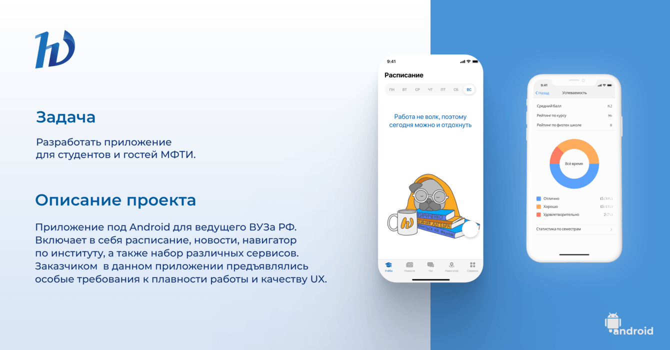 Разработка приложения для МФТИ
