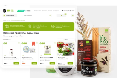 Увеличили поисковый трафик в 4 раза для интернет-магазина эко продуктов M2