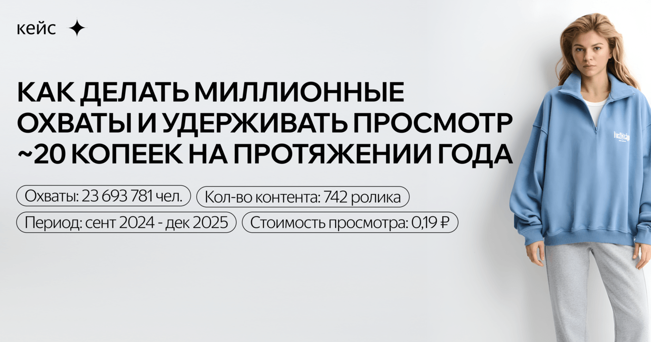 Как удерживать просмотр меньше 30 копеек на протяжении года: работа с креаторами для бренда одежды