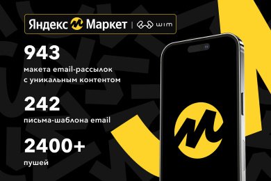 Разработка CRM-коммуникаций для Яндекс Маркета: 1100+ макетов email-рассылок и 2400+ пушей