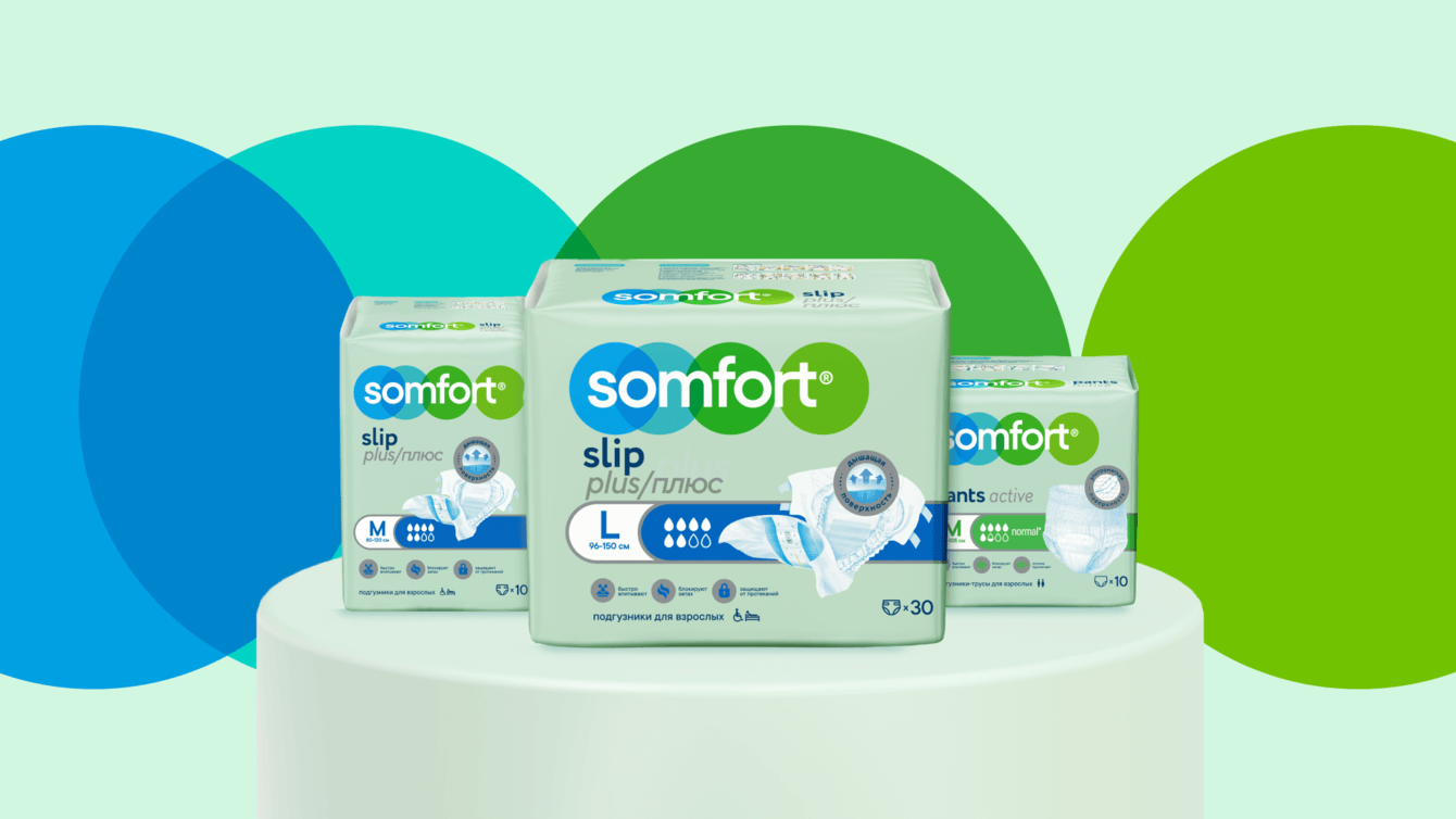 SOMFORT — корпоративный сайт для бренда средств личной гигиены