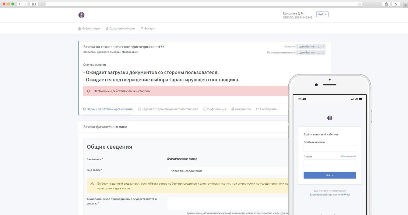 УНИЛК: трехсторонний личный кабинет территориальных сетевых организаций России