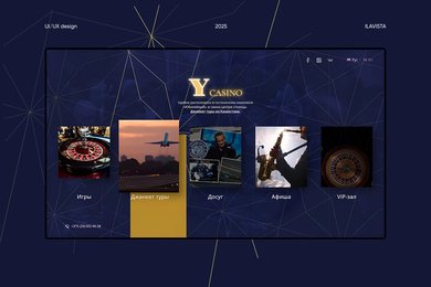 Ycasino: корпоративный сайт для сети казино с играми, событиями и системой бонусов